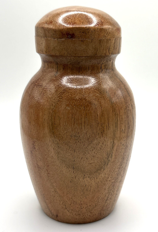 Acacia Wood Urn for Pet Ashes or Other Keepsake – Beautiful Wood Grain Screw Top