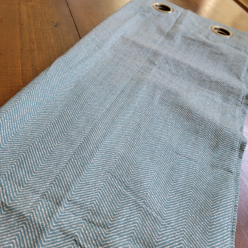 Pier 1 Imports Herringbone Window Curtain Drapes 50" X 96" Grommet NEW SET OF 2 gallery