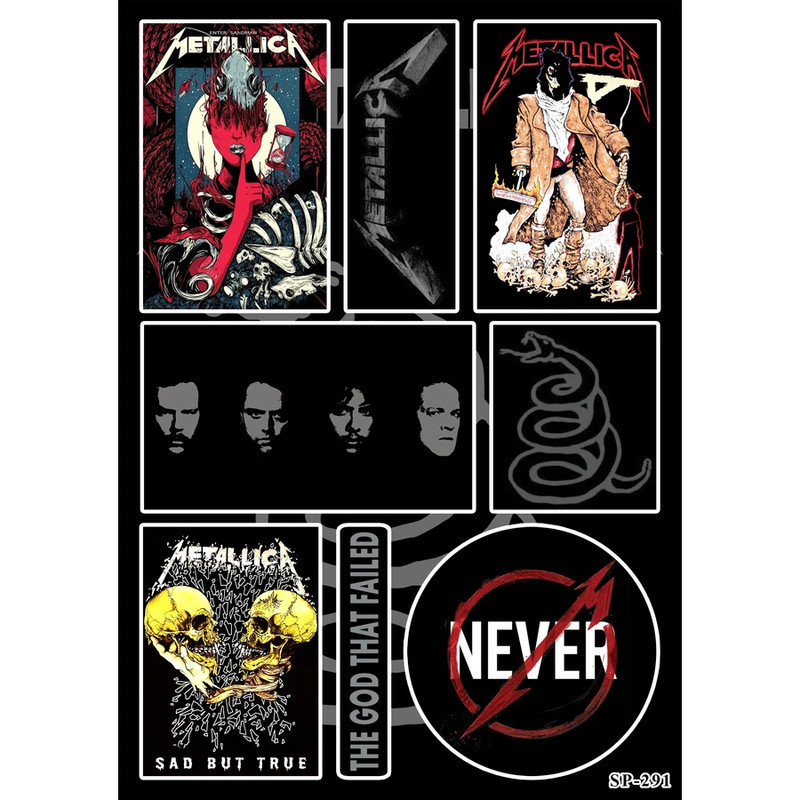 Metallica Stickers Sad but True Black Album The God That Failed Enter Sandman