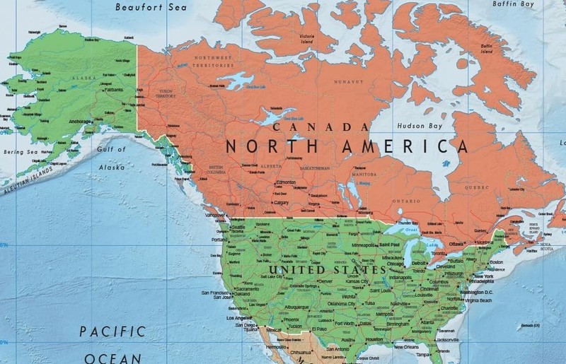 World Classic Wall Map Poster Mural 24x36 Paper Folded gallery