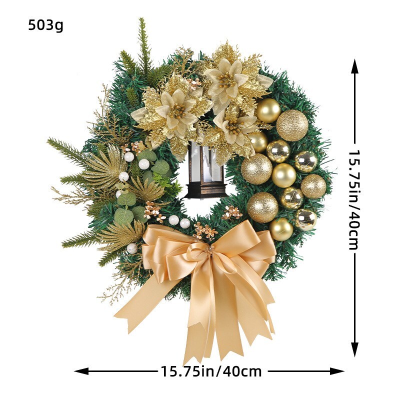 Artificial Holiday Wreath for Front Door or Porch, Multicolor Flower gallery