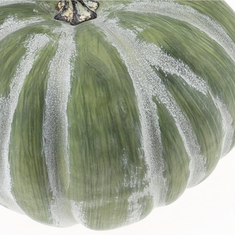 8.4 Inch Large Fake Halloween Pumpkins Artificial Cushaw Faux Autumn Green gallery