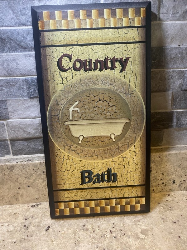 Rustic Country Bath Wooden Wall Decor