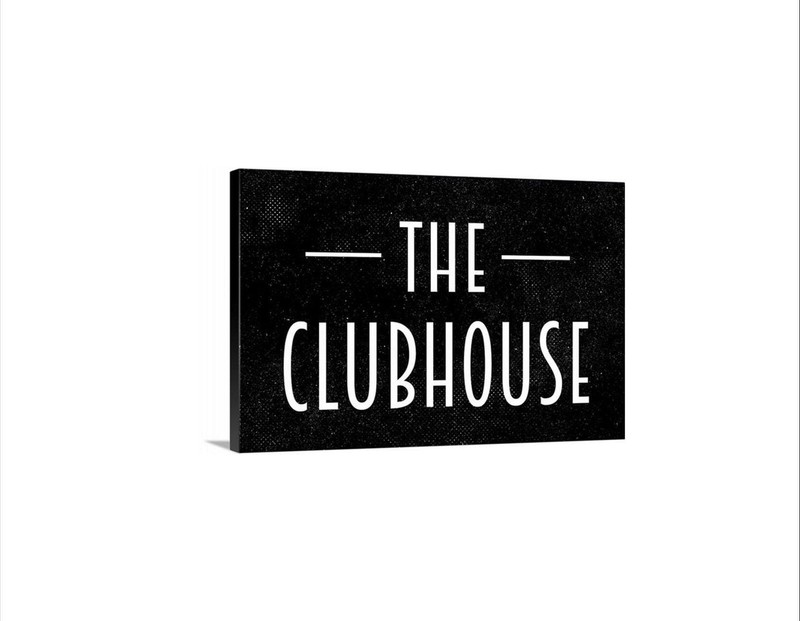 The Clubhouse Sign | Fun Hangout Wall Decor | Kids Playroom Game Room Entry