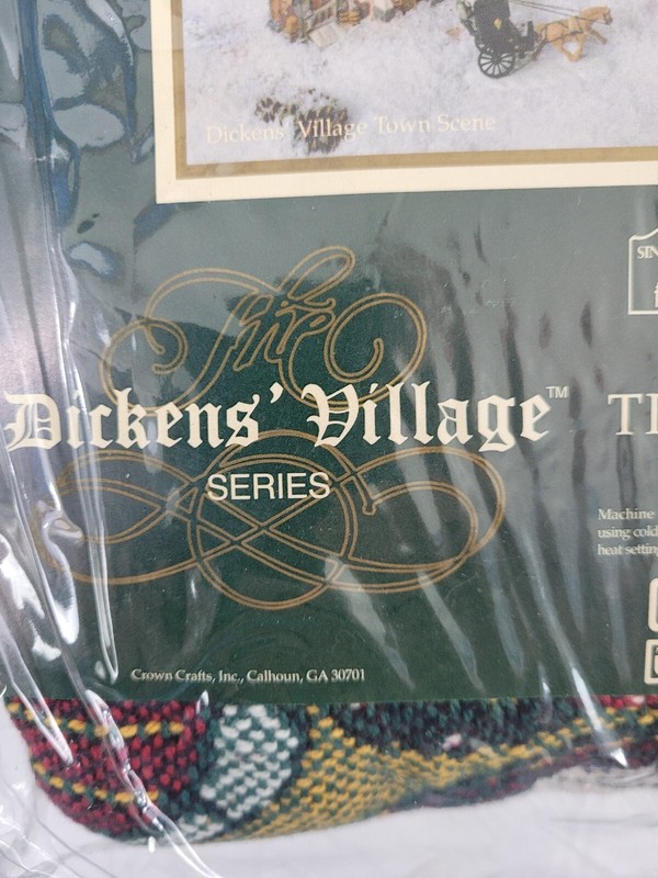Vtg Dept. 56 Goodwin Weavers Dickens' Village 1st in Series Triple Woven Throw gallery