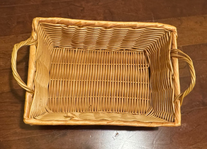 Rectangle Natural Polypropylene Single Cord Washable Basket w/Handles 11" x 7 gallery
