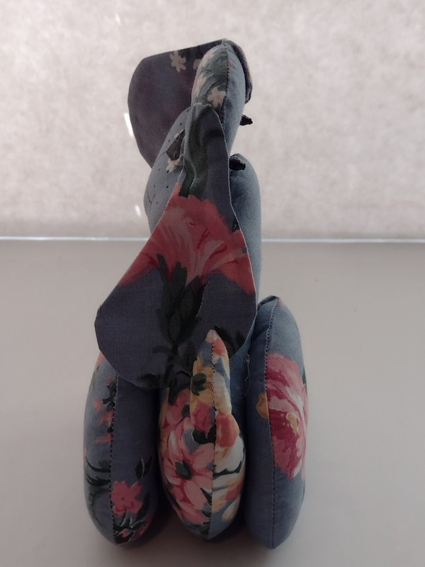 Vintage Dog Floral Stuffed Animal Home Décor Approximately 6" Tall gallery