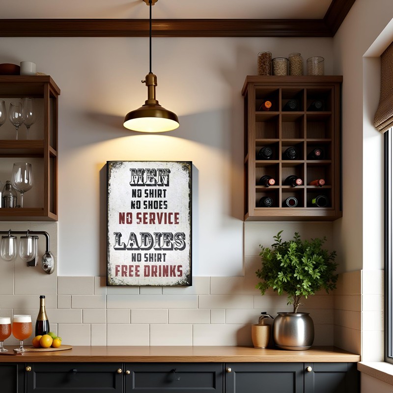 Beer Alcohol Free Drinks Funny Tin Sign Bar Pub Diner Cafe Wall Decor Home De... gallery