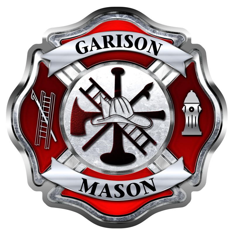 CUSTOM Firefighter Sticker - Personalized vinyl decal Car Truck Window Maltese gallery
