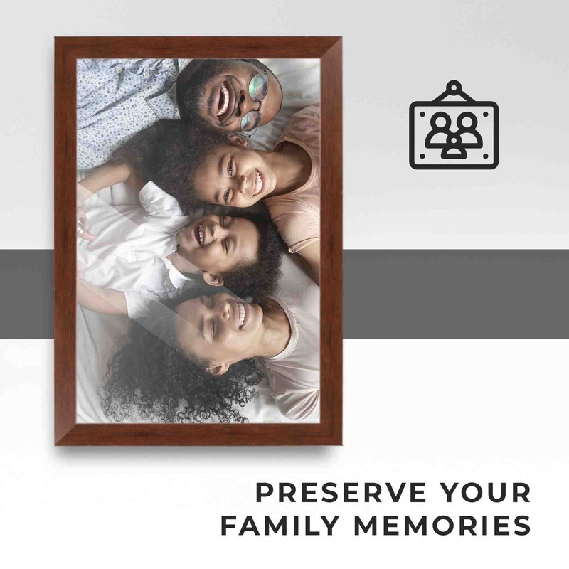 9x6 Brown Real Wood Picture Frame Width 1.25 inches | Interior Frame Depth 0.5 i gallery