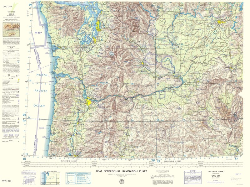 Topographical Map – Columbia River Idaho Oregon Washington Sheet – USGS 1962 –
