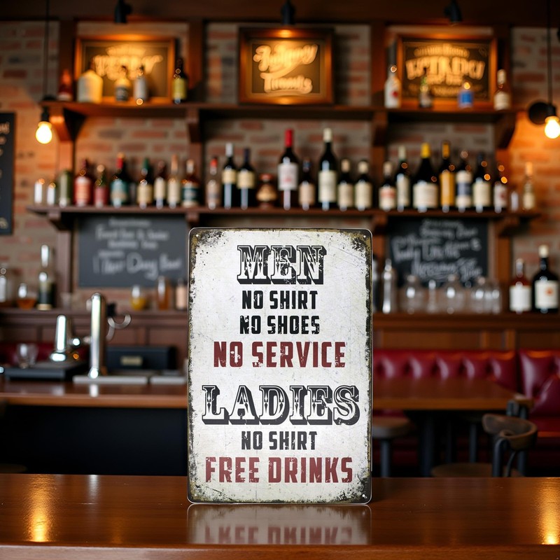 Beer Alcohol Free Drinks Funny Tin Sign Bar Pub Diner Cafe Wall Decor Home De... gallery