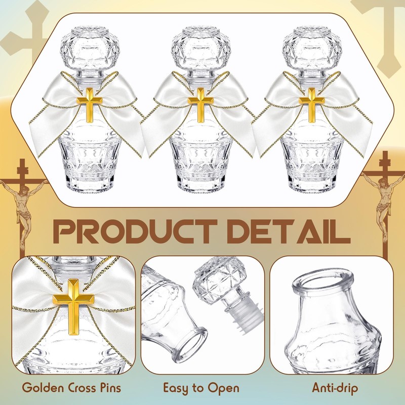 Chuangdi 20 Set Holy Water Bottle 50Ml Wishing Bottle Cork Empty Holy Container gallery