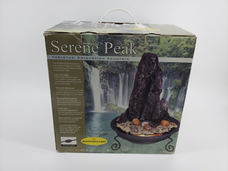 Tabletop Water Fountain With Light And Cascading Serene Falls