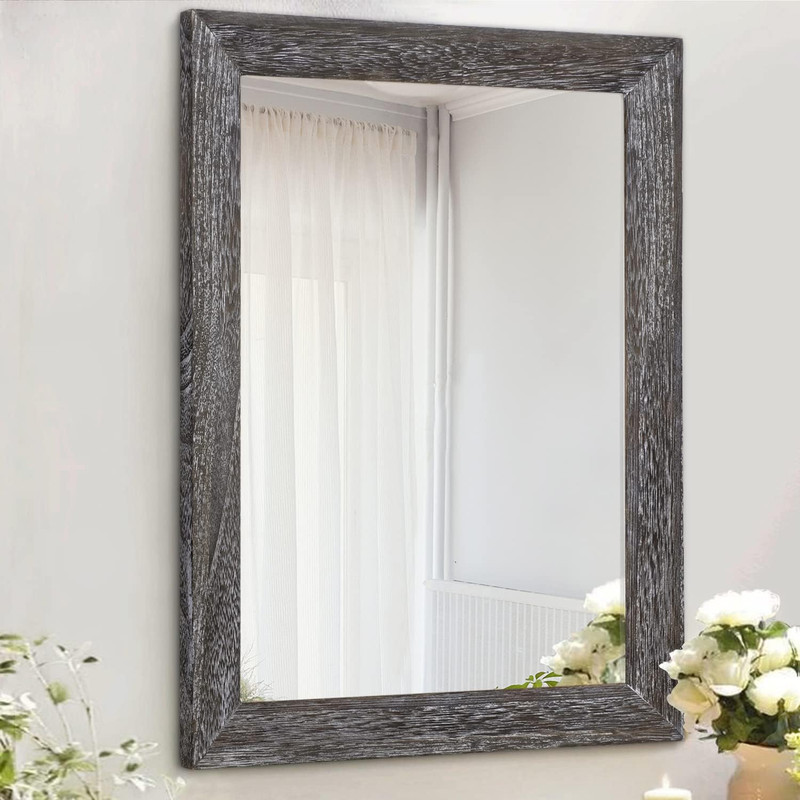 Rectangular Wall Mirror Wood Frame Bathroom Bedroom Entryway Living Room Decor!! gallery