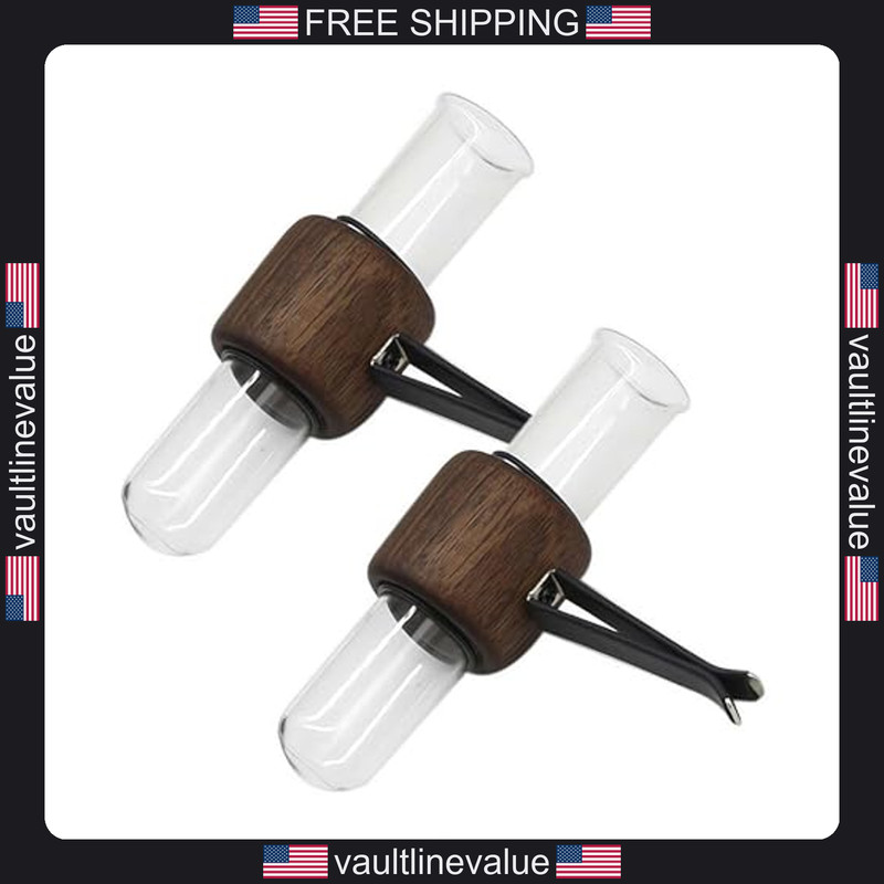 2Pc Car Propagation Vase Vent Clip Mini Glass Plant Holder Decor Accessory gallery