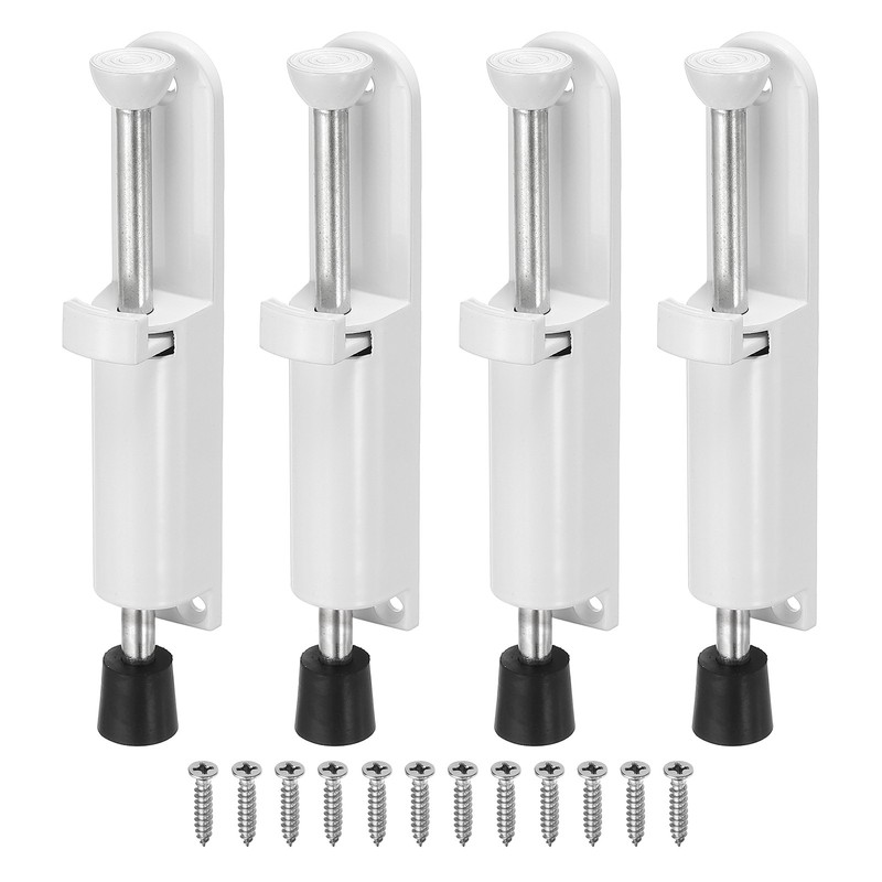 4Pcs Kickdown Door Stop Fit for Distance from the Ground 0-45mm, White