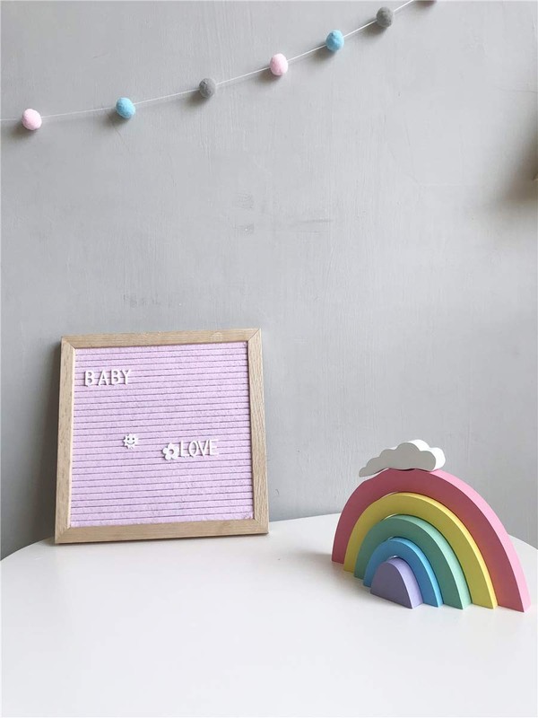 Felt Board Letter Board, 10 x 10 inch Message 10x10 inches, Pink gallery