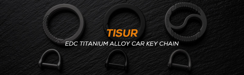 Titanium Round Carabiner Clip, Spring Hook Key Chain Ring, Small Keyring gallery