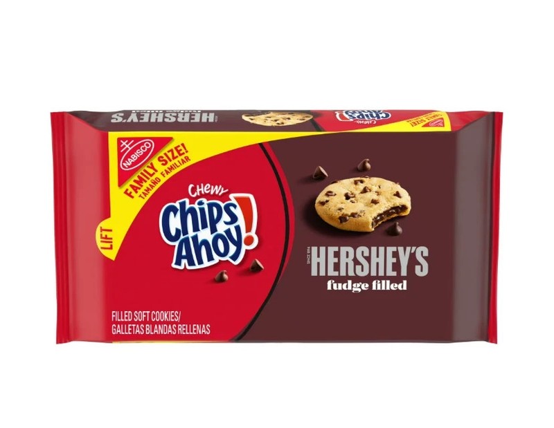 Chips Ahoy chewy Cookies Hershey’s fudge filled 14.85 oz Family size Soft baked