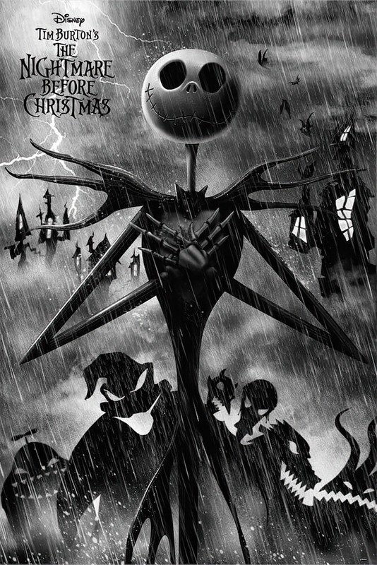 Tim Burton’s The Nightmare Before Christmas – Movie Poster Print (Lightning)