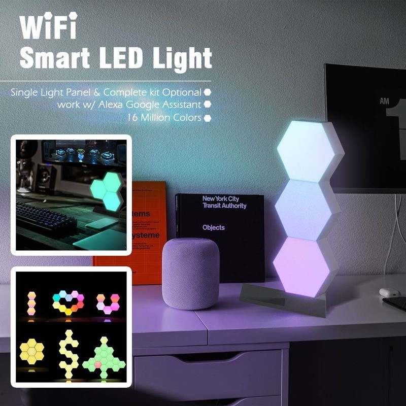 LED Smart Light Touch Sensor Hexagon 135*100*75(mm) NEW gallery