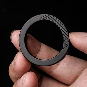 Titanium Round Carabiner Clip, Spring Hook Key Chain Ring, Small Keyring gallery