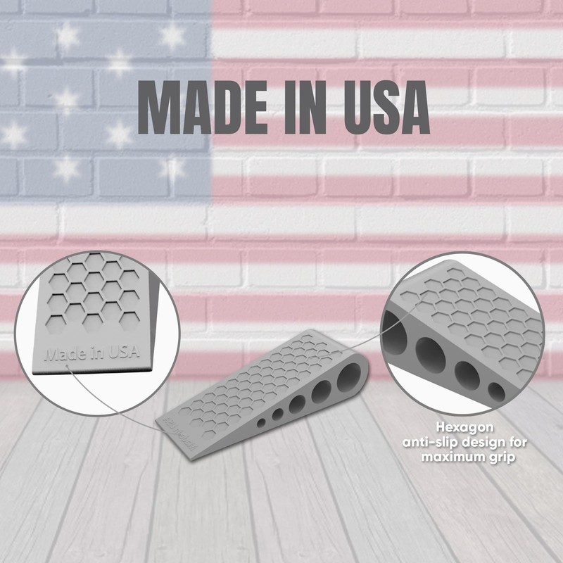 Door Stoppers for Bottom of Door Premium Floor Rubber Door Stop Wedge Made in US gallery