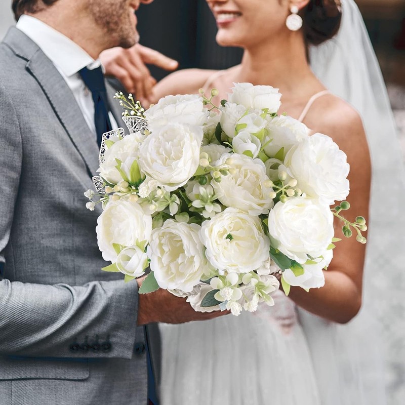 Elegant Silk Peonies Arrangements, Wedding Centerpiece gallery