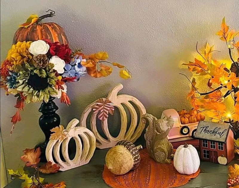 New! White Carved Look Pumpkin Wood Cutout Sign Decor Fall Autumn Farmhouse gallery