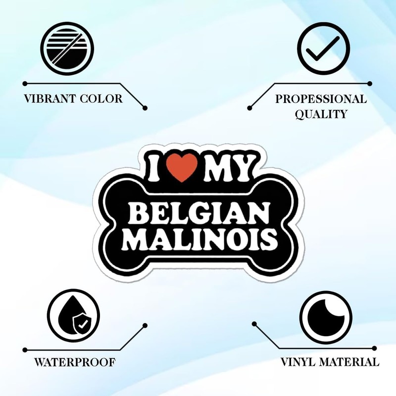 64pcs Belgian Malinois Stickers Waterproof Decals for Water Bottles Laptop Lu gallery