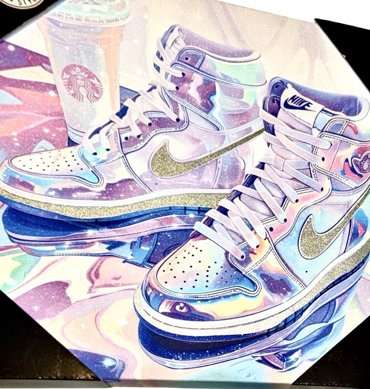 Neutral Air Jordan Sneakers Iced Starbucks Large Canvas Pop art Nike Basketball gallery