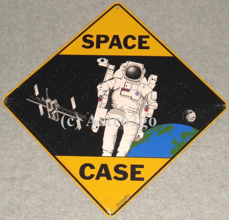 SPACE CASE–Crosswalks Metal 12 X 12 Science Space Astronomy Teacher Street Sign