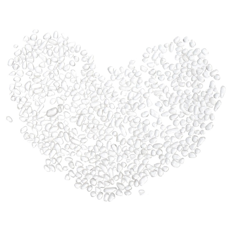 200g/0.44lb 5-7mm Glass Stones Pebbles Decor for Vase Filler Aquarium, White