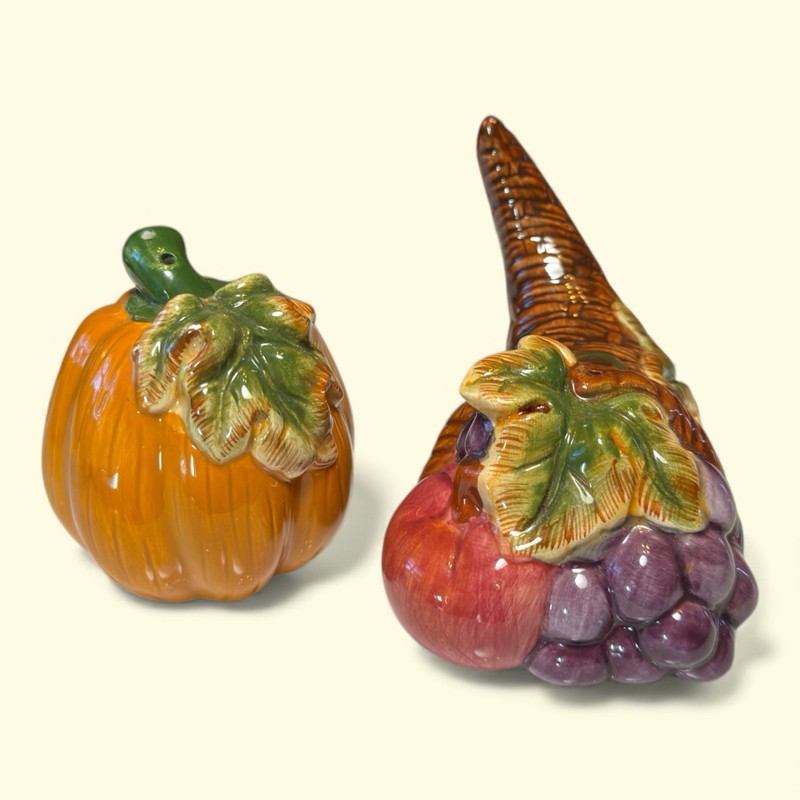 Home Trends Harvest 4pc Table Set Turkey Sugar Bowl w/ Lid Creamer Salt & Pepper gallery