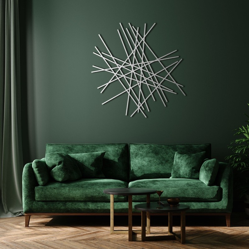 Minimalist Metal Wall Art, Contemporary Geometric Decor, Abstract Line Decor gallery