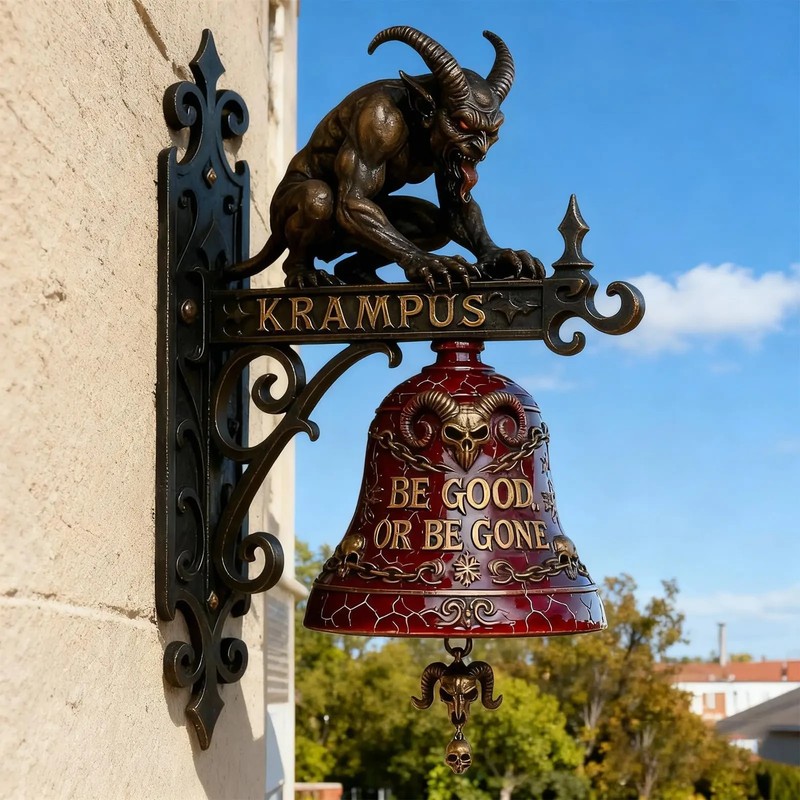 Krampus Be Good or Be Gone Decorative Bell 16cm ✨ Collectible Ornament gallery