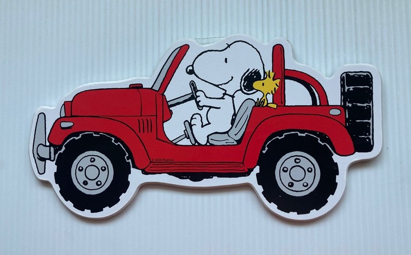SNOOPY & WOODSTOCK OPEN ROAD (6 in. x 11 in. Red Roadster) Wall frame 2026