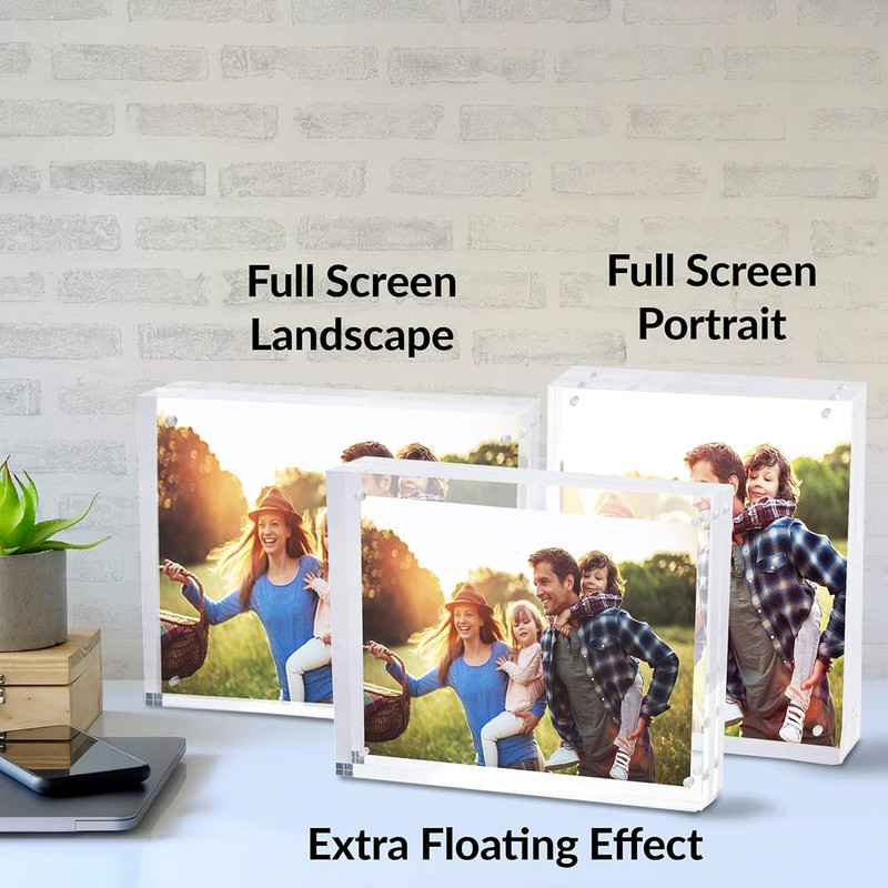 Magnetic Acrylic Picture Photo Frame 8X10 Inches 24Mm Thick with UV Pr gallery