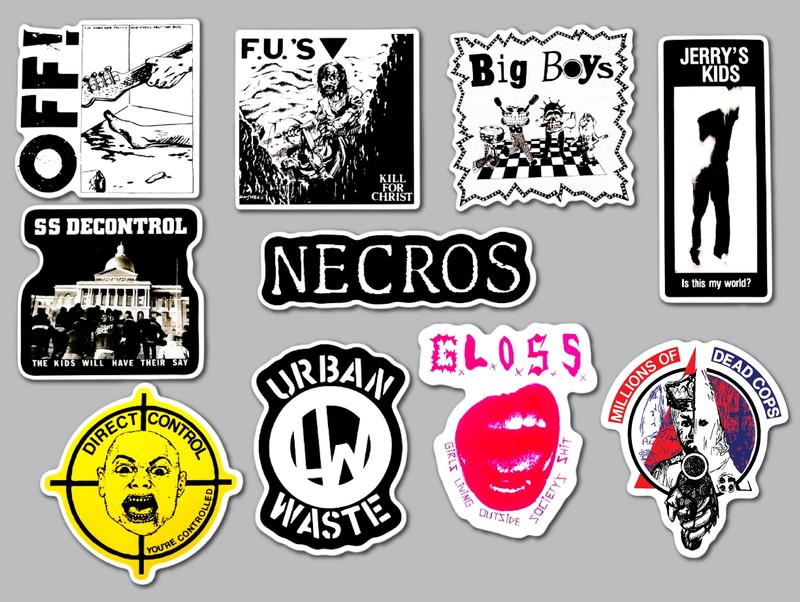 Punk Vinyl Sticker Lot (10 Stickers) Set 14 jerrys kids mdc direct control rock