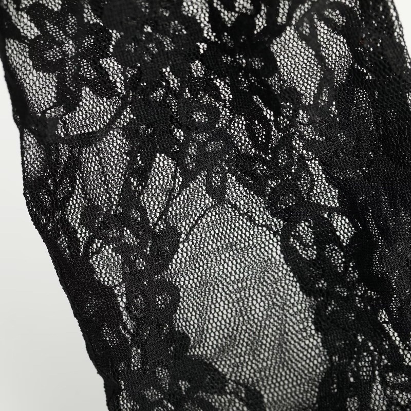 Women's Long Lace Floral Gloves Sheer Mesh Tulle Elbow Length Wedding Evening... gallery