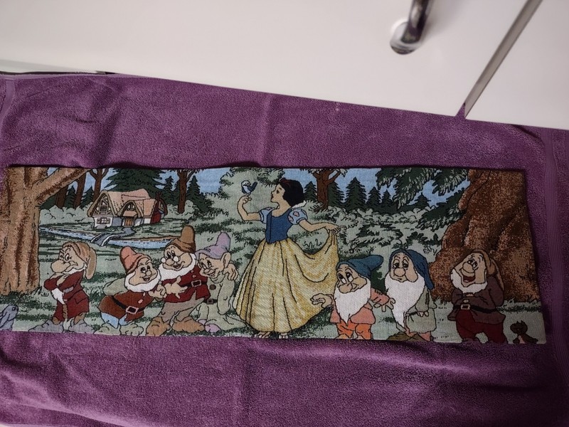 Disney Snow White & the Seven Dwarfs Wall Tapestry Runner Panel For Frame 35×11″