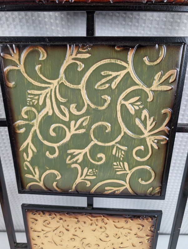 Two Piece Metal Abstract Wall Decor 12" x32" Flowers Vertical or Horizontal Hung gallery