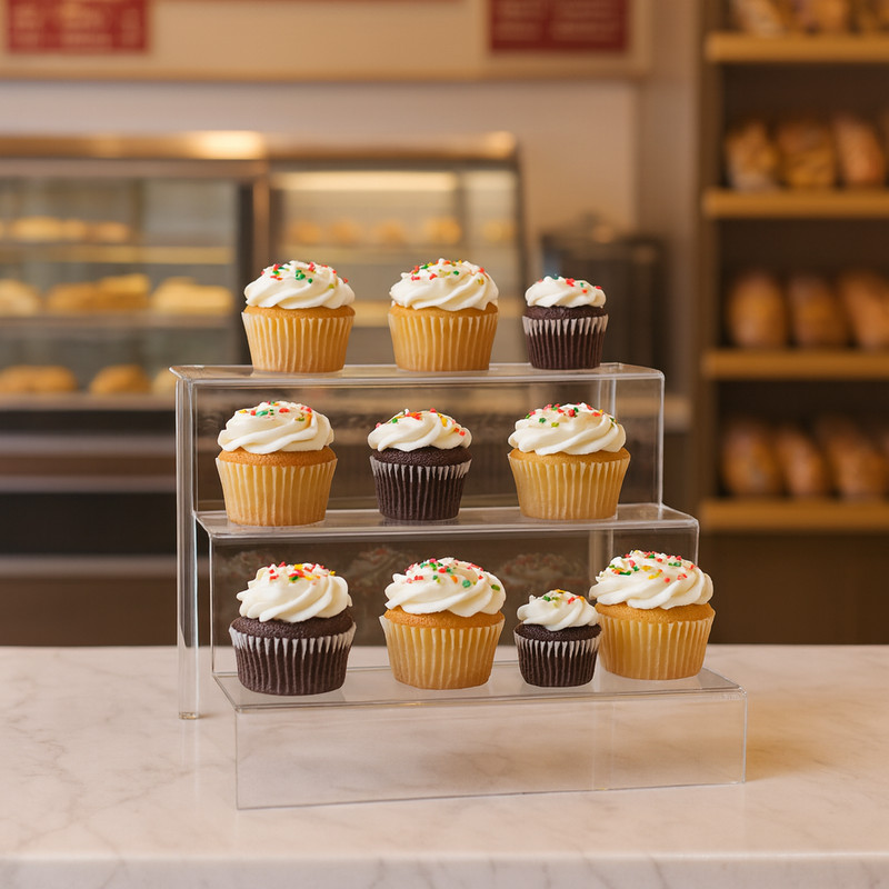 888 Display Three-Tier Acrylic Step Display Ultra Clear and Versatile Risers... gallery