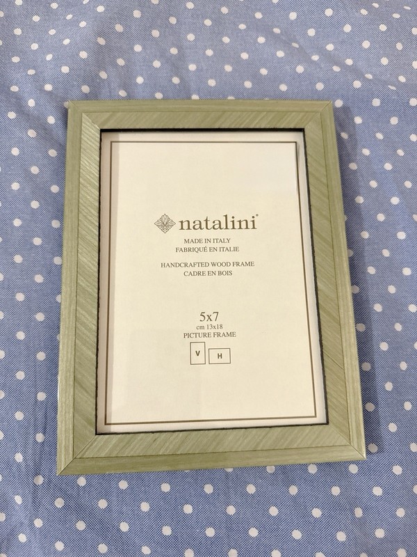 NATALINI Handmade ITALIAN Wooden Picture Frame 5X7″ ( 13×18 cm ), Green, NEW