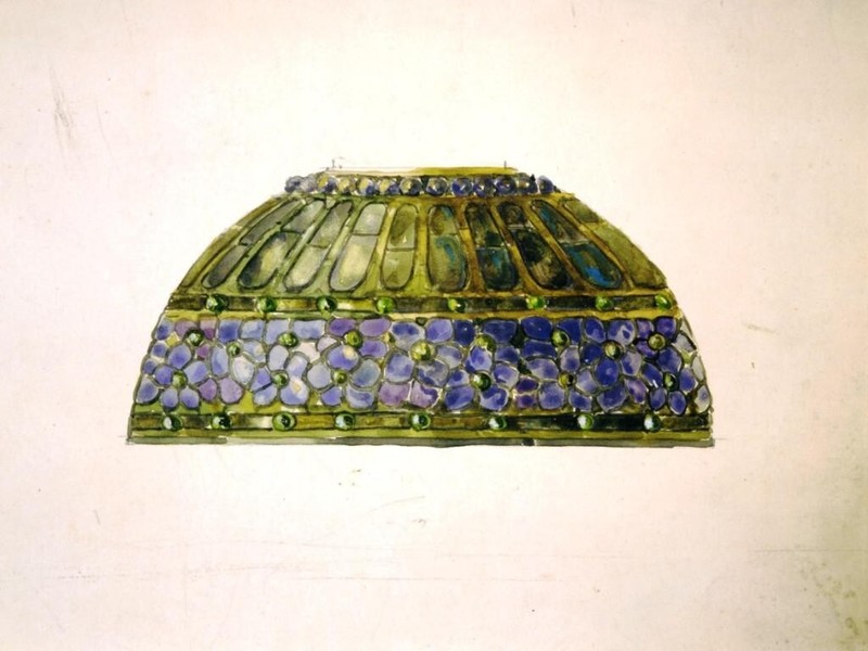 Design for Floral Lamp : Louis Comfort Tiffany : 1915 : Art Print