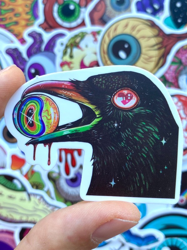 5-50 pcs Gothic Horror Eye Stickers, Evil Eye Ball Vinyl Laptop Car Phone Decals gallery