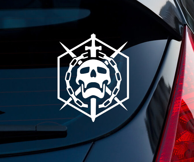 Destiny Raid Logo Indoor Outdoor Matte White Vinyl Decal 5.6″x4.52″