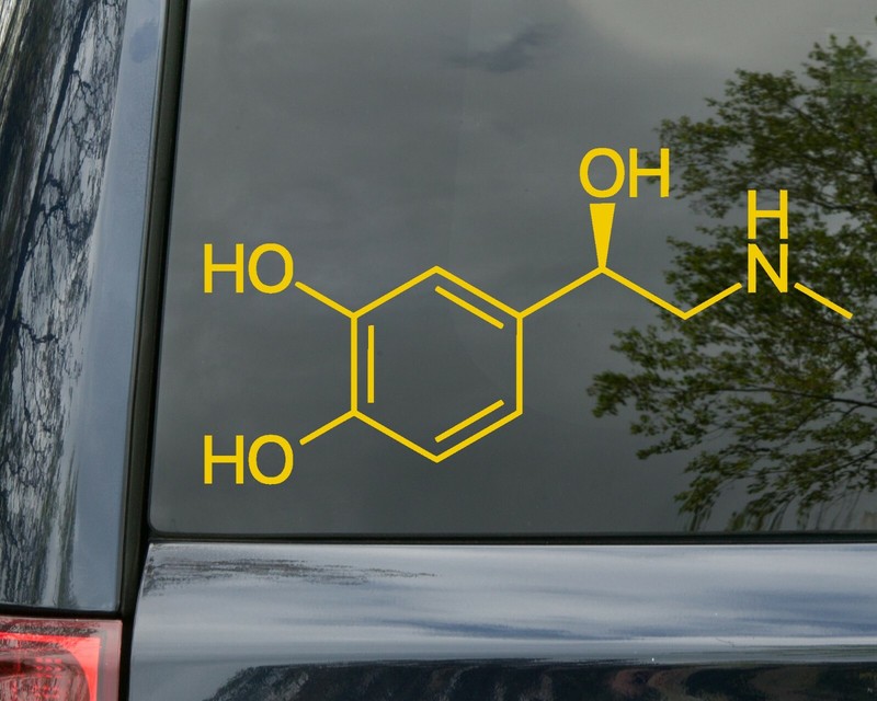 Adrenaline Chemical Compound Vinyl Decal - Epinephrine - Die Cut Sticker gallery