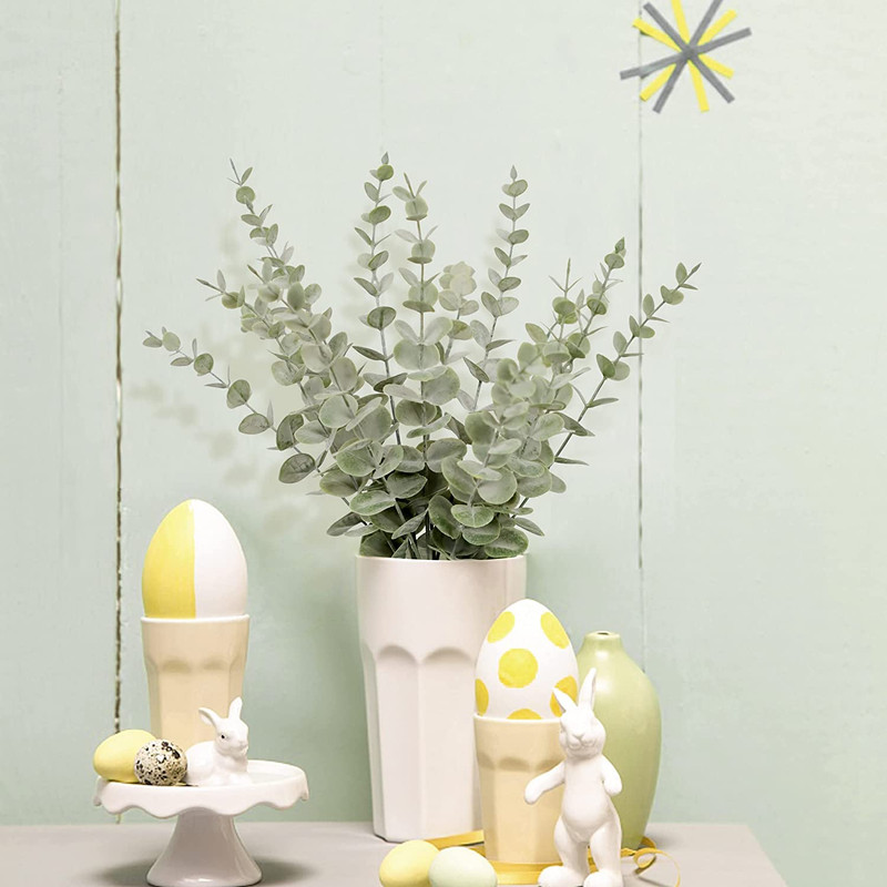 18pcs Eucalyptus Stems Artificial Eucalyptus Leaves Stems Artificial Fake Flo... gallery